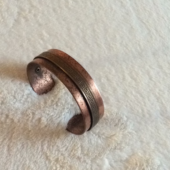 Vintage Solid Copper and Brass Cuff Bracelet - Picture 2 of 5